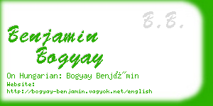 benjamin bogyay business card